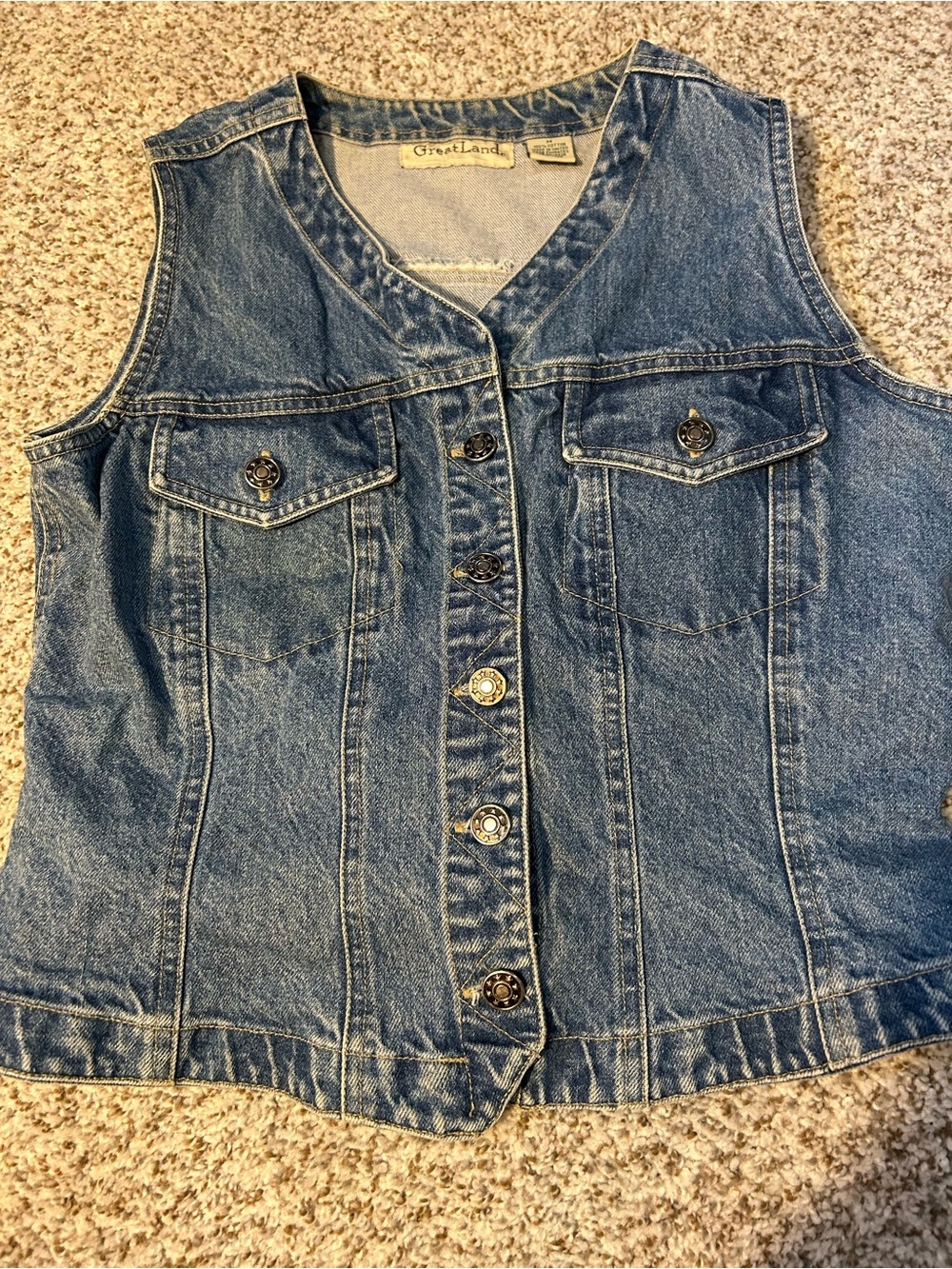 GreatLand Women's Denim Vest in Blue